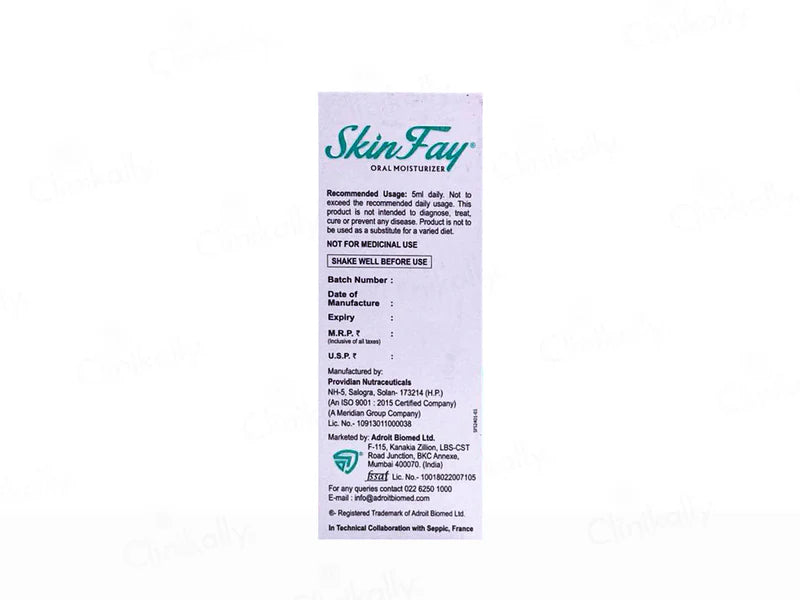 Adroit SkinFay Oral Moisturizer Ceramosides Syrup