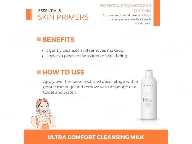 Ainhoa Skin Primers Ultra Comfort Cleansing Milk For Normal &amp; Dry Skin
