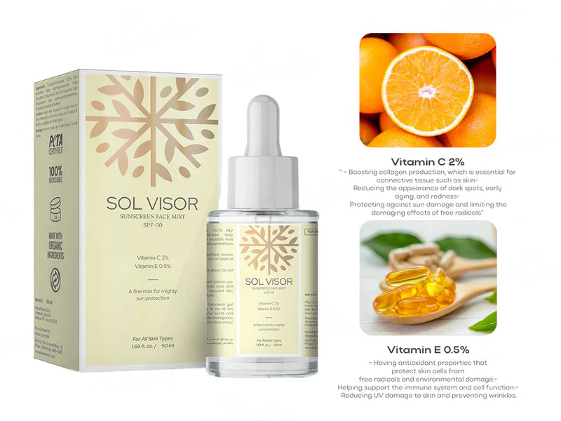 Akasa Cosmetics Sol Visor Face Mist Sunscreen SPF 50