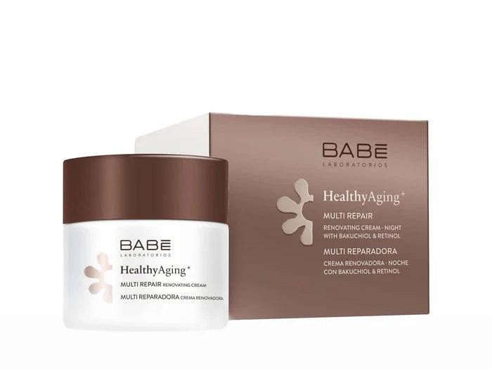 BABE Healthy Aging+ Multi Repair Cream – Advanced Anti-Aging Night Repair Formula for Wrinkles, Firmness &amp; Skin Renewal