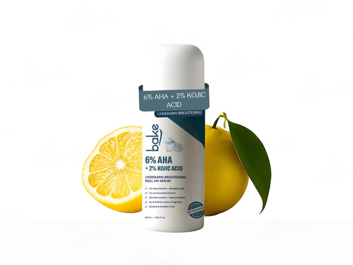 BAKE 6% AHA + 2% Kojic Acid Underarm Brightening Roll On Serum