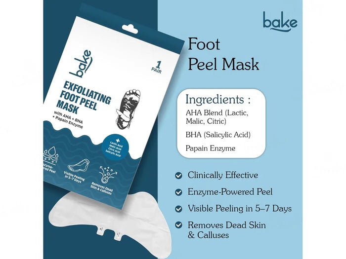 BAKE AHA + BHA Exfoliating Foot Peel Mask – Smooth, Soft &amp; Baby-Soft Feet at Home ✨