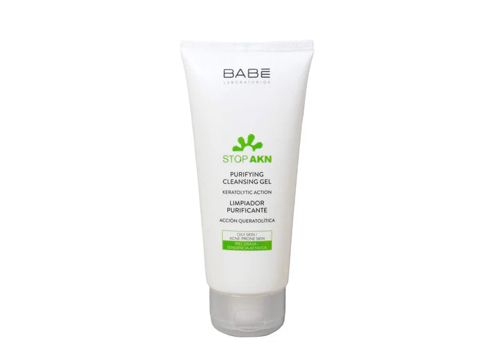 BABE Stop AKN Purifying Cleansing Gel – Acne Control Face Wash for Oily Skin