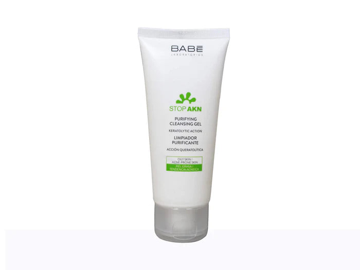 BABE Stop AKN Purifying Cleansing Gel – Acne Control Face Wash for Oily Skin