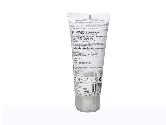 BABE Stop AKN Purifying Cleansing Gel – Acne Control Face Wash for Oily Skin