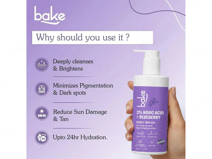 Bake 2% Kojic Acid + Blueberry Body Wash ✨