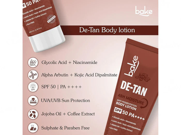 Bake De-Tan Anti Pigmentation Body Lotion SPF 50 PA++++