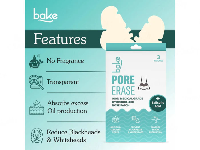 BAKE Salicylic Acid Pore Erase Hydrocolloid Nose Patch