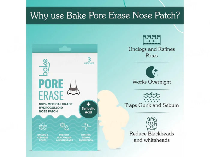 BAKE Salicylic Acid Pore Erase Hydrocolloid Nose Patch