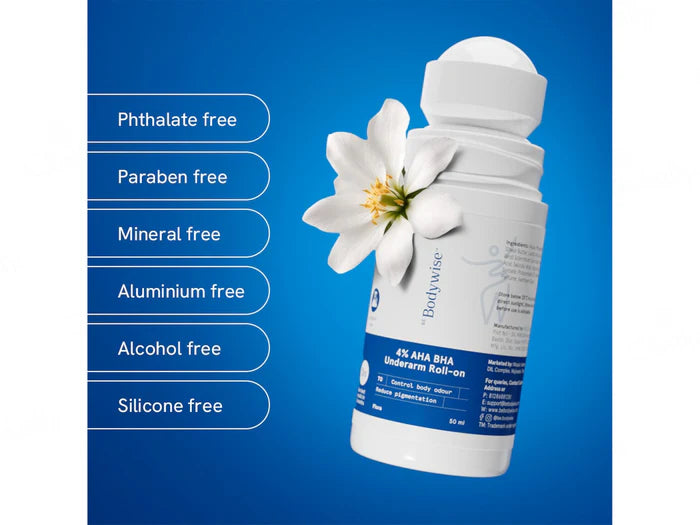 Be Bodywise 4% AHA BHA Underarm Roll-On (Flora)