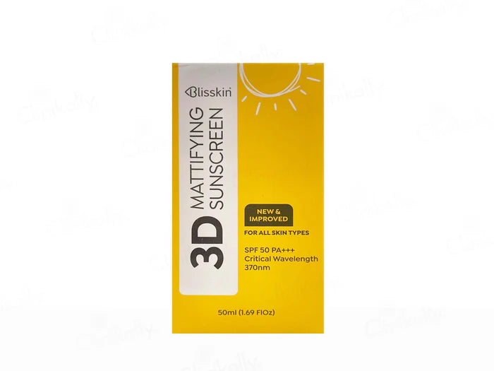 Blisskin 3D Mattifying Sunscreen SPF 50 PA+++ – Shopify Product Content