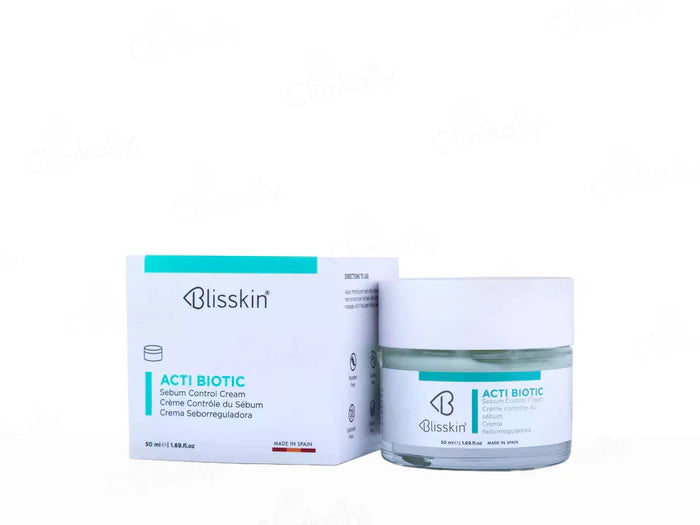 Blisskin Acti Biotic Sebum Control Cream – Oil Control &amp; Acne Care Moisturizer | 50ml