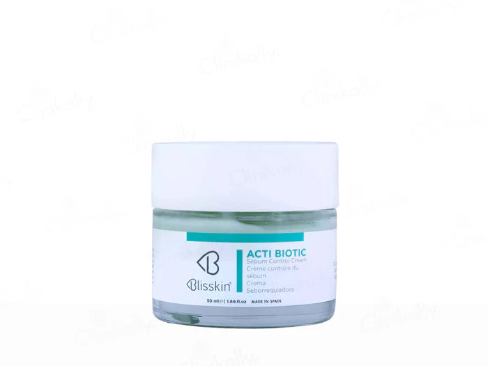 Blisskin Acti Biotic Sebum Control Cream – Oil Control &amp; Acne Care Moisturizer | 50ml