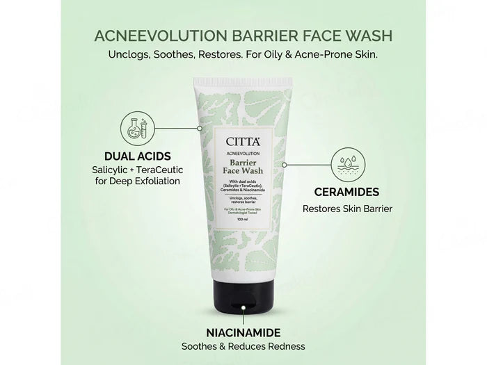 CITTA Acneevolution Barrier Face Wash For Oily &amp; Acne-Prone Skin