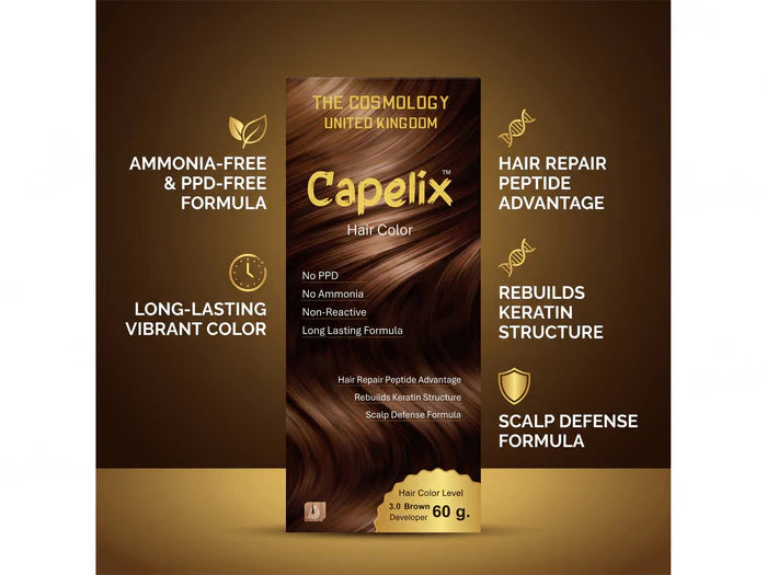 Capelix Hair Colour Kit - 3.0 Brown