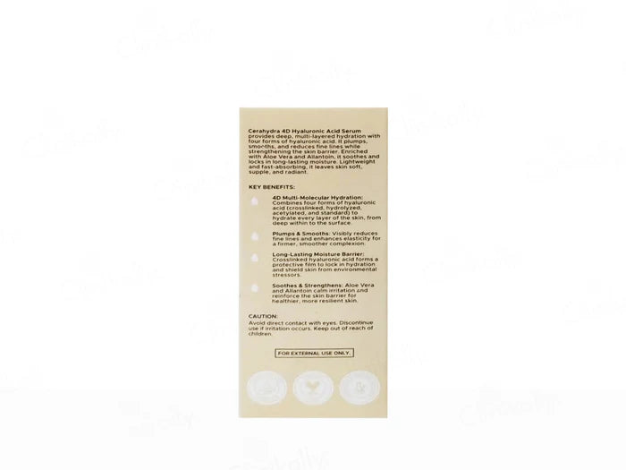 Cerahydra HA 4D Hyaluronic Acid Multi-Molecular Hydration Serum