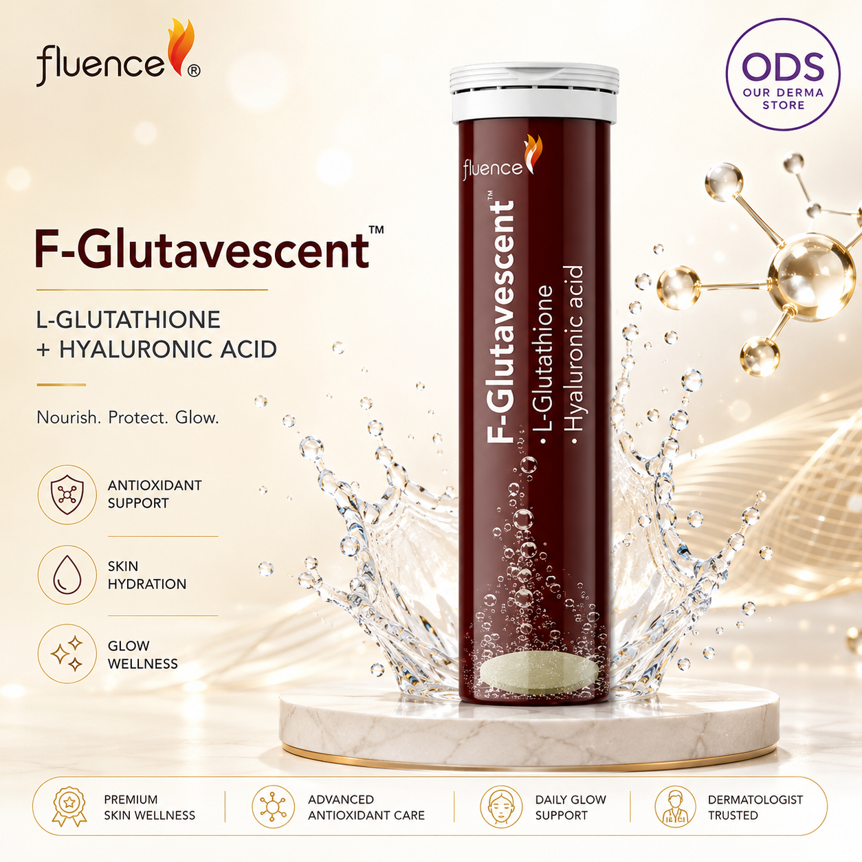 F-Glutavescent™ L-Glutathione + Hyaluronic Acid Effervescent Tablets