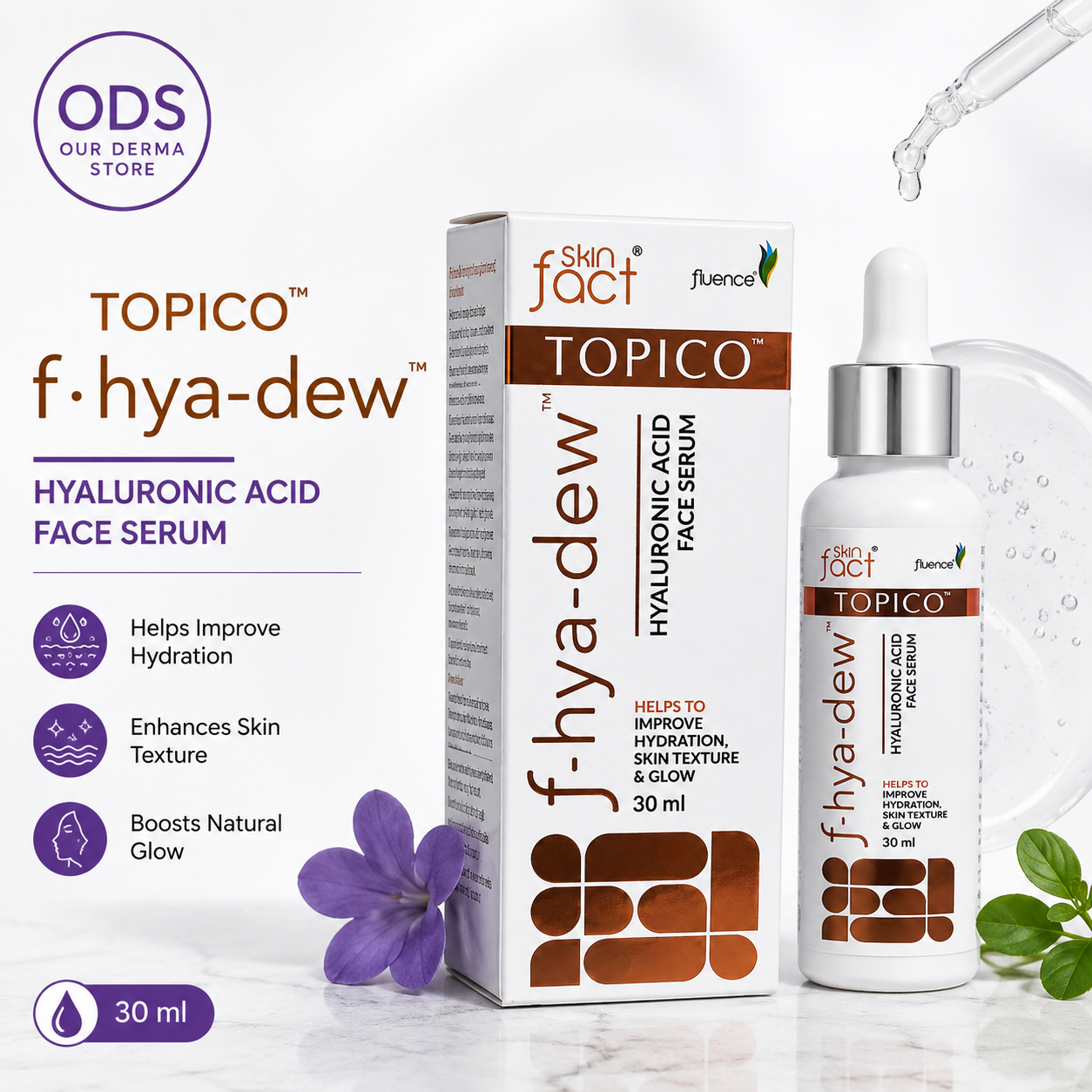 Skinfact Topico F-hya-dew Hyaluronic Acid Face Serum – Intense Hydration  F Hya Dew Hyaluronic Acid Face Serum