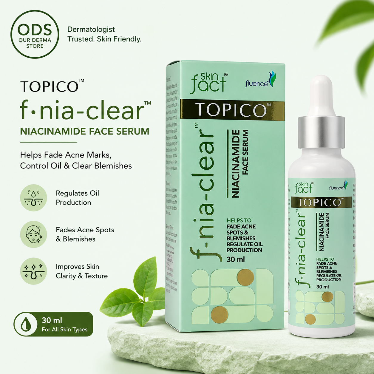 Skinfact Topico F-nia-clear Niacinamide Face Serum – Oil Control &amp; Acne Spot Care F Nia Clear Niacinamide Face Serum