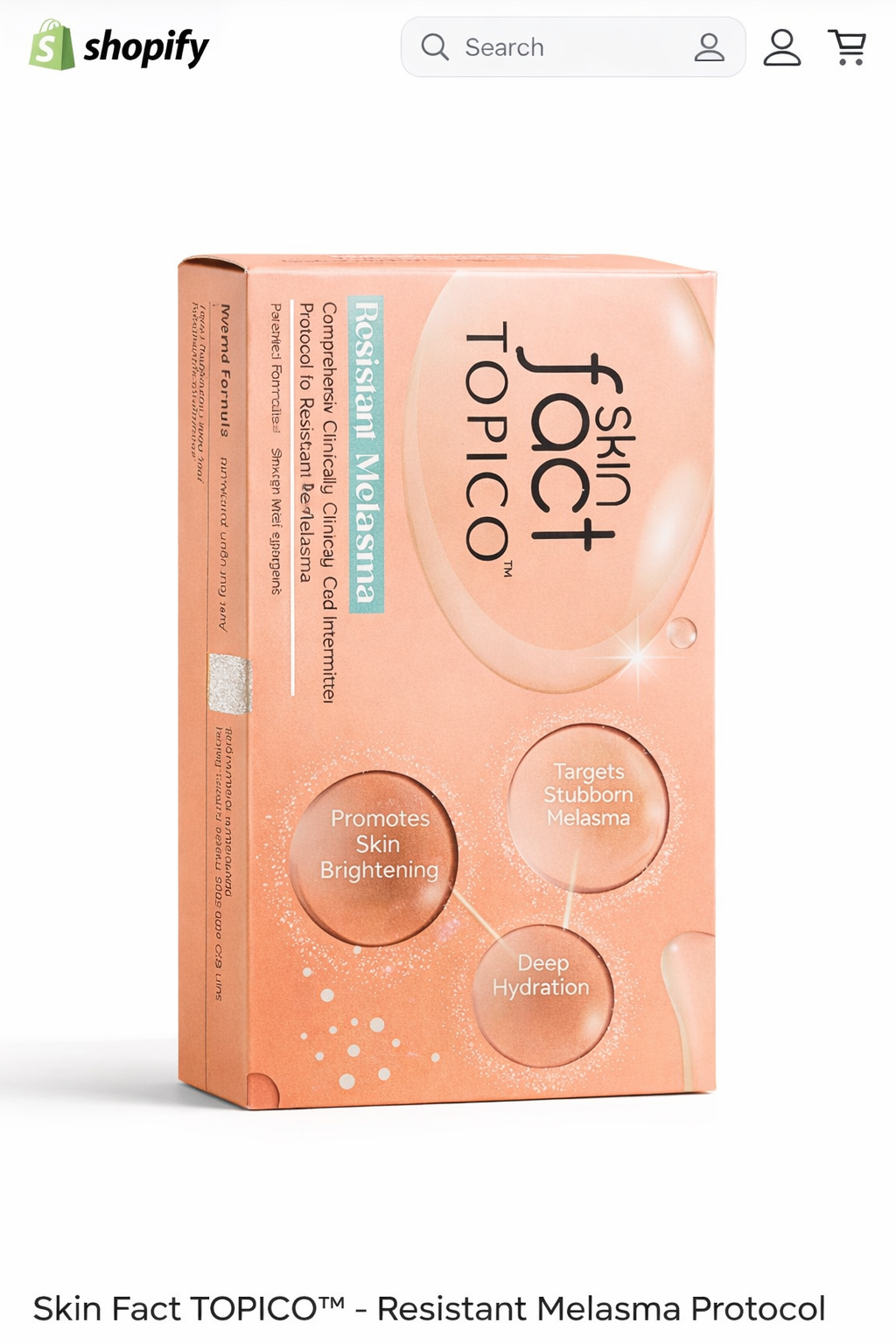 Skin Fact TOPICO RESISTANT MELASMA  Intermittent Skincare