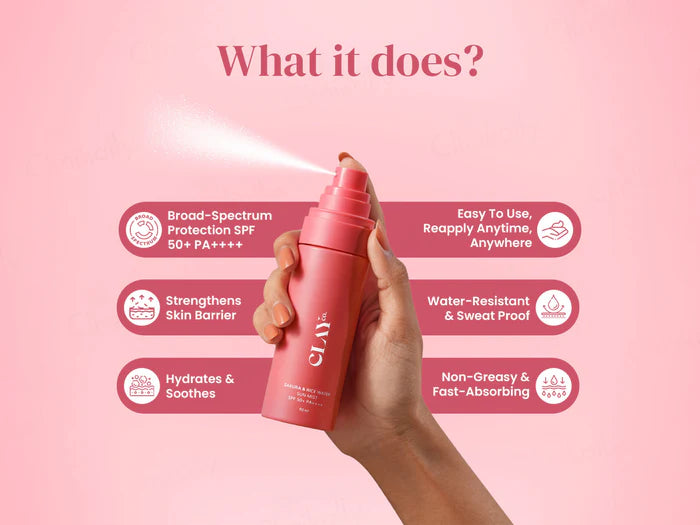 ClayCo Sakura &amp; Rice Water Sun Mist Sunscreen SPF 50+ PA++++