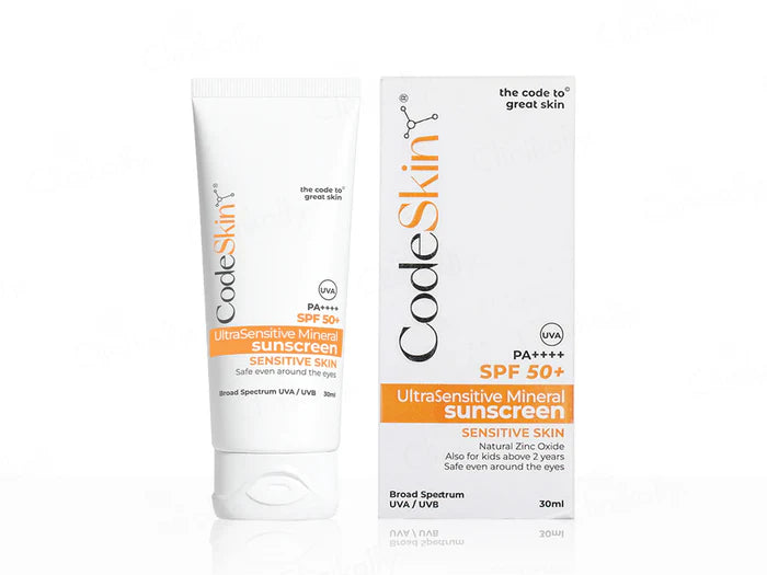 CodeSkin UltraSensitive Mineral Sunscreen SPF 50+ PA++++