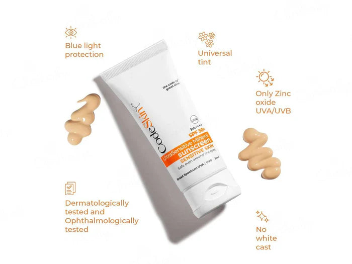 CodeSkin UltraSensitive Mineral Sunscreen SPF 50+ PA++++