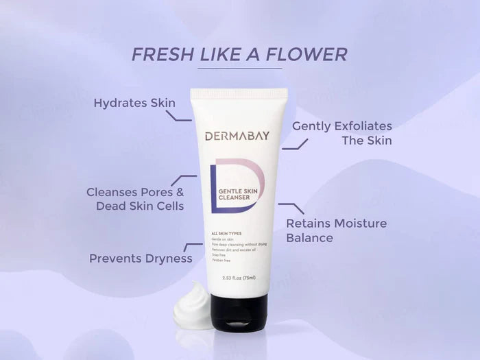 Dermabay Gentle Skin Cleanser – Gentle Daily Face Cleanser for Healthy, Hydrated Skin