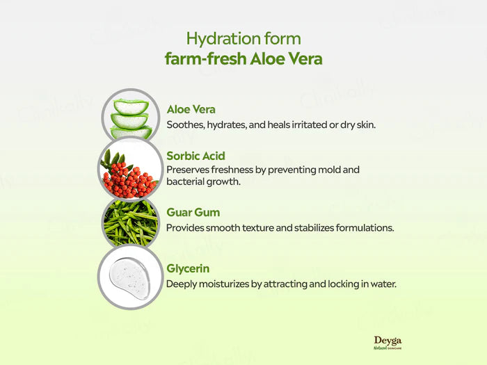 Deyga Aloe Vera Gel – 100% Natural Multipurpose Skin &amp; Hair Gel