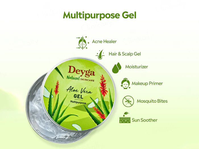 Deyga Aloe Vera Gel – 100% Natural Multipurpose Skin &amp; Hair Gel