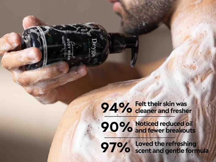 Deyga Charcoal Body Wash – De-Tan &amp; Detox | Deep Cleansing Body Wash