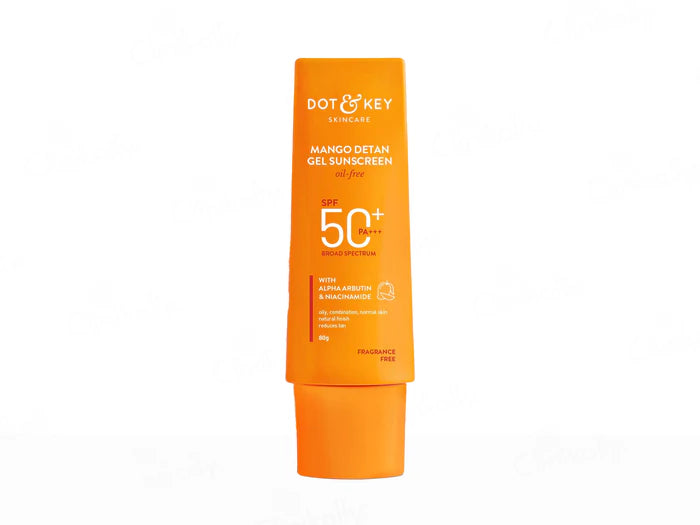 Dot &amp; Key Mango Detan Gel Oil-Free Sunscreen SPF 50+ PA++++ – Brighten, Protect &amp; Prevent Tan