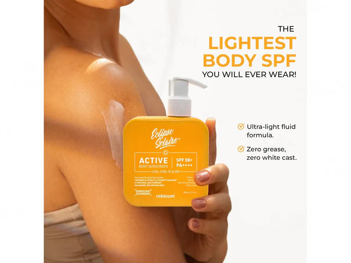 Eclipse Solaire Active Body Sunscreen SPF 50+ PA++++ | Ultra-Light Body Sunscreen