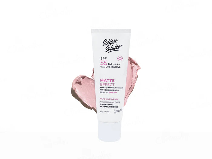 Eclipse Solaire Matte Effect Cushiony Pink Tint Non-Aqueous Sunscreen SPF 55 PA++++