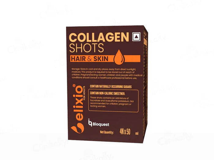 Elixio Hair &amp; Skin Collagen Shots For Adults – Advanced Beauty Nutrition for Healthy Skin, Hair &amp; Nails