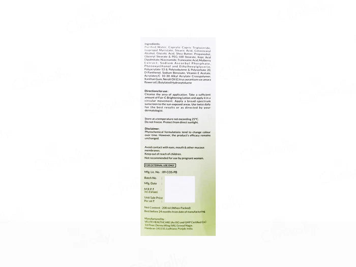 Fair C Brightening Lotion – Advanced Skin Brightening &amp; Deep Hydration Lotion