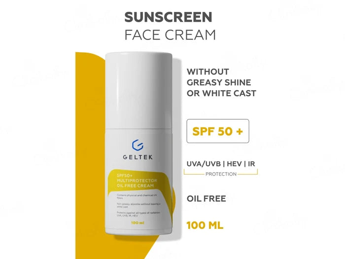 Geltek Multiprotector Oil-Free Sunscreen Face Cream SPF 50+