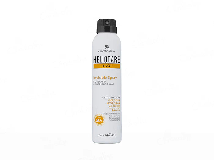 Heliocare 360 Invisible Spray Protector Solar Sunscreen SPF 50+ PA++++ – Advanced Full Body Sun Protection Spray