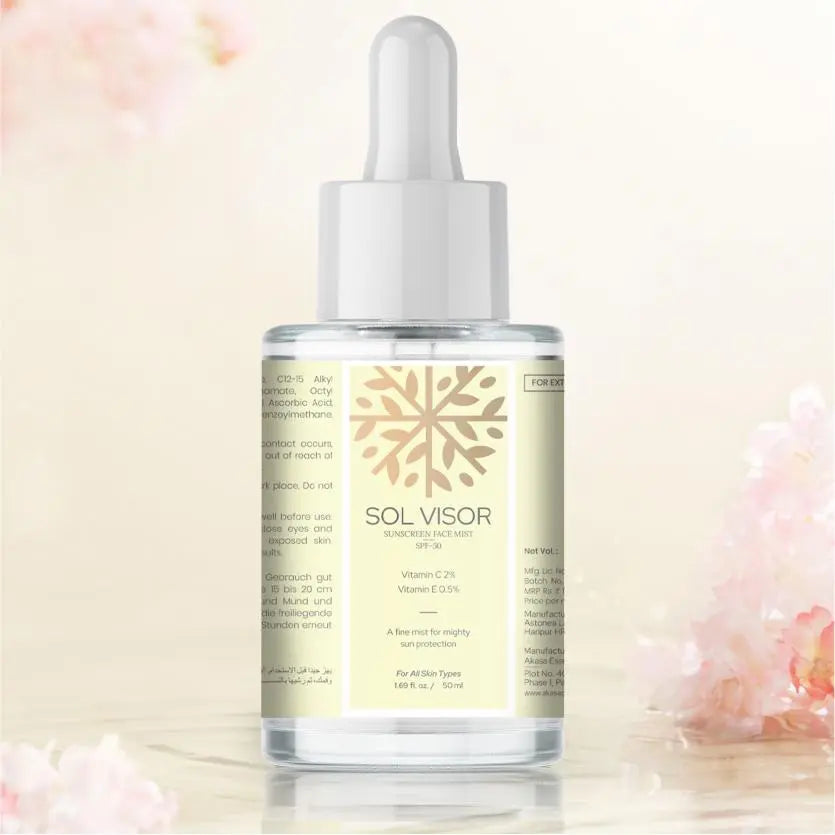 SOL VISOR Sunscreen Face Mist SPF 50 – Instant Sun Protection Anytime, Anywhere ☀️