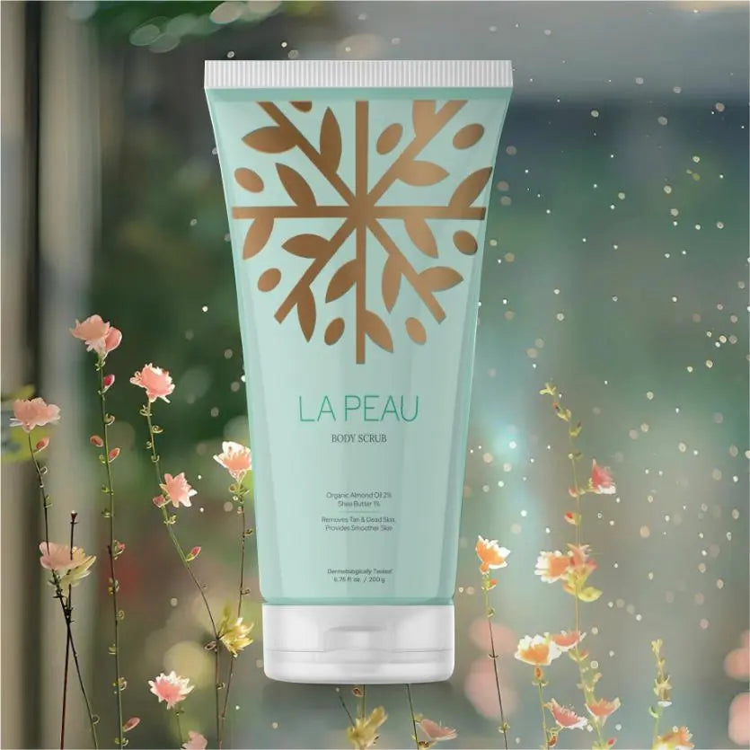 La Peau Body Scrub – Organic Almond Oil &amp; Shea Butter Body Scrub