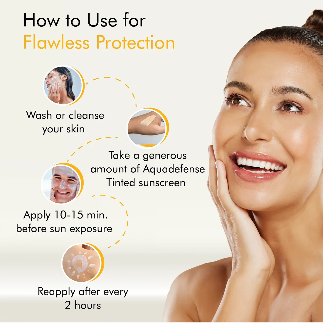 Aquadefense Tinted Sunscreen SPF 50 PA++++