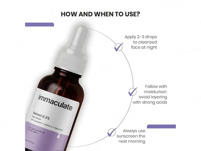 Immaculate 0.3% Retinol Face Serum