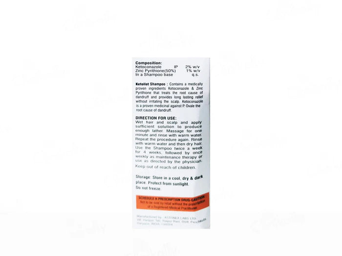 Ketolist Anti-Dandruff Shampoo – Advanced Anti-Fungal &amp; Scalp Care Solution