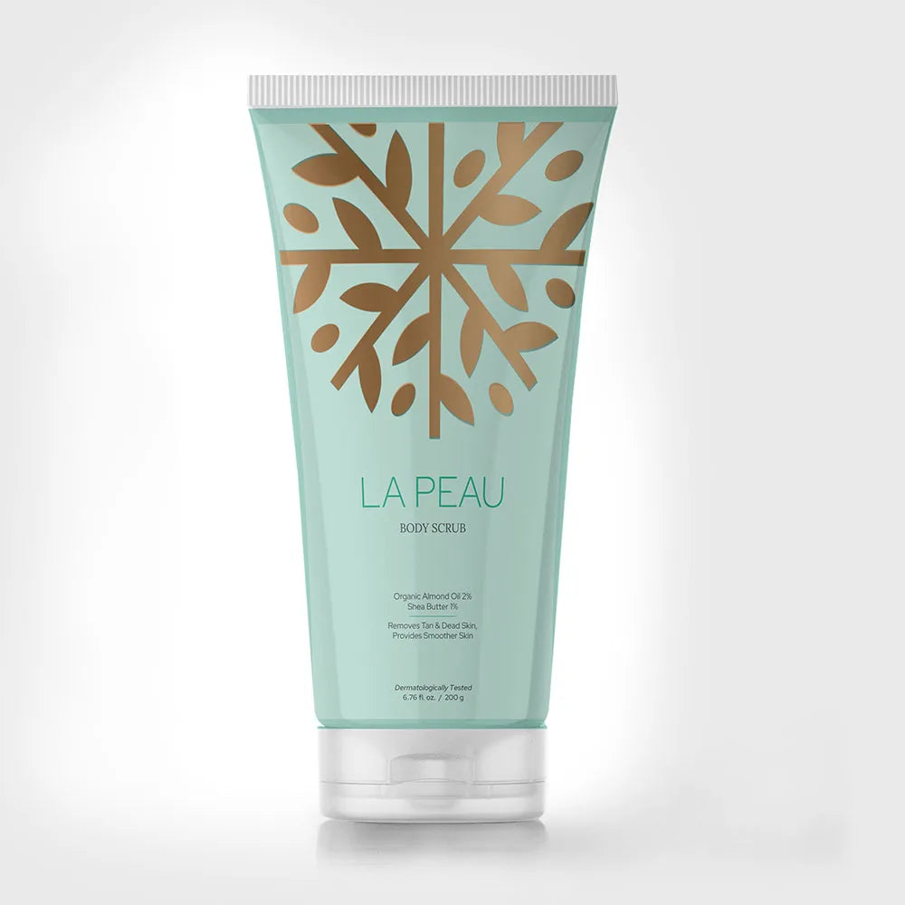 La Peau Body Scrub – Organic Almond Oil &amp; Shea Butter Body Scrub