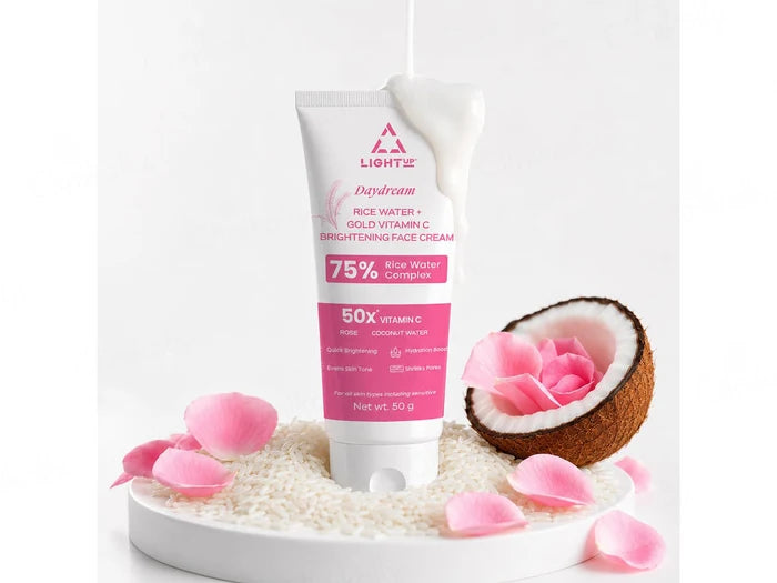 Light Up Daydream 75% Rice Water Complex + Gold Vitamin C Brightening Face Cream