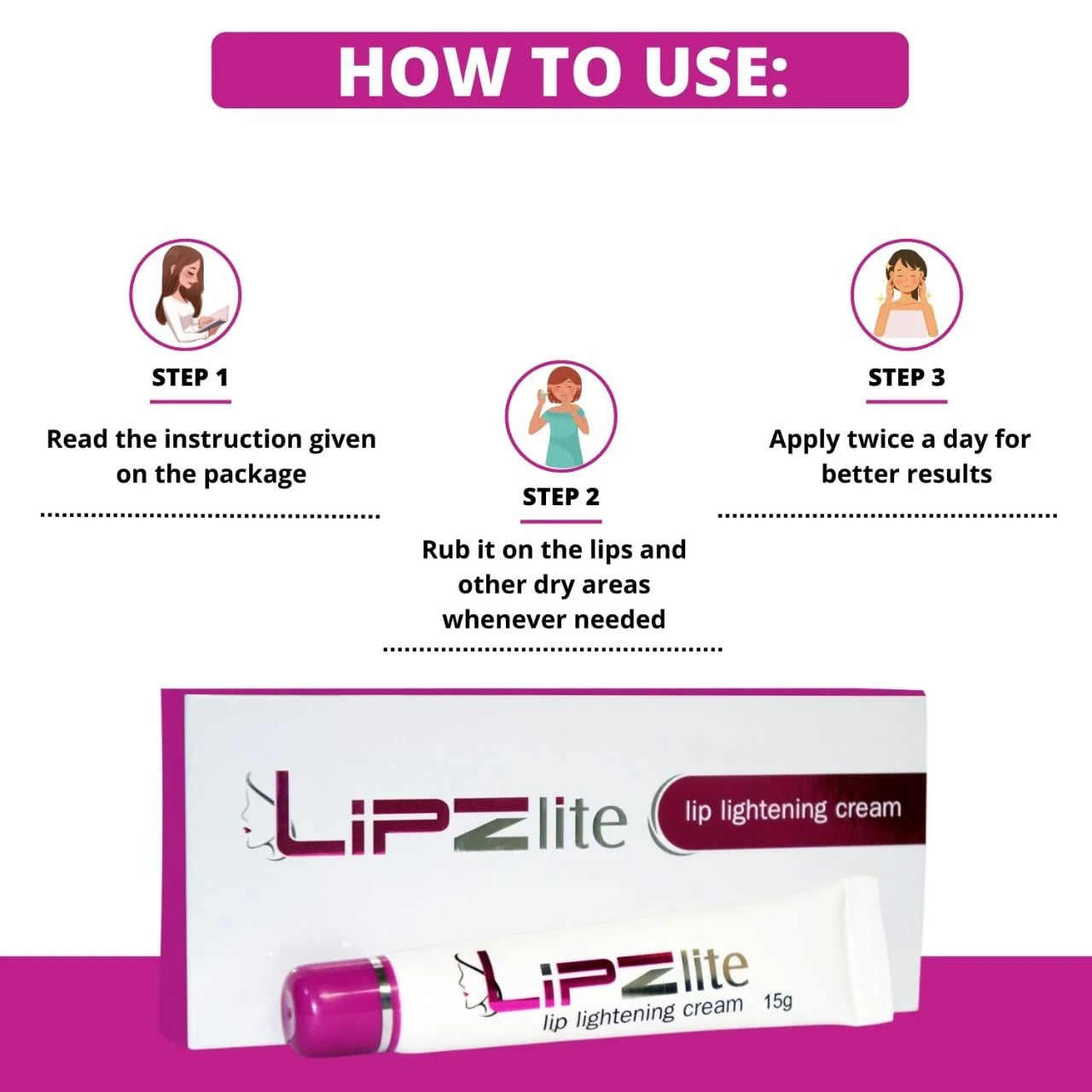 Lipzlite Lip Lightening Cream 15gm