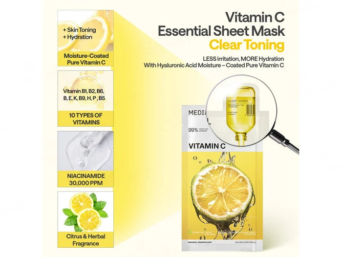 Mediheal Vitamin C Clear Toning Essential Face Mask