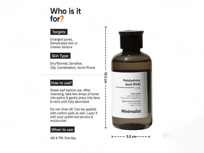 Minimalist 3% Polyhydroxy Acid (PHA) Face Toner