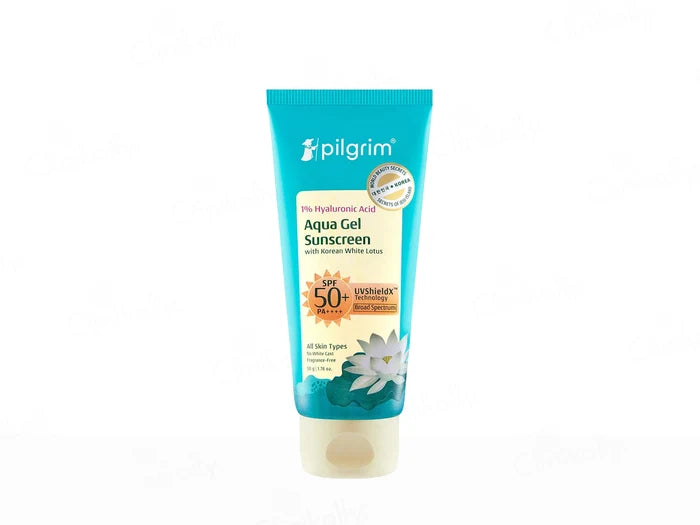 Pilgrim 1% Hyaluronic Acid Aqua Sunscreen Gel SPF 50 PA++++ – 50g