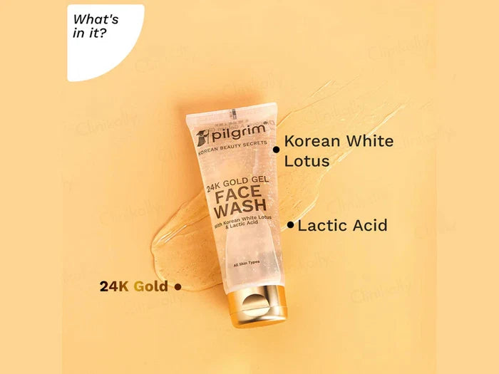 Pilgrim 24K Gold Gel Face Wash – 80 ml